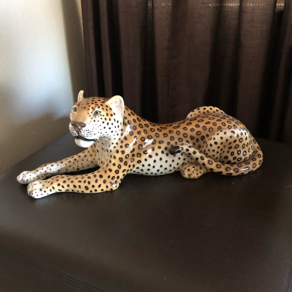 🐆 VTG ItALiAN lE0PArD CErAMiC StAtUe 🐆 - Picture 5 of 14